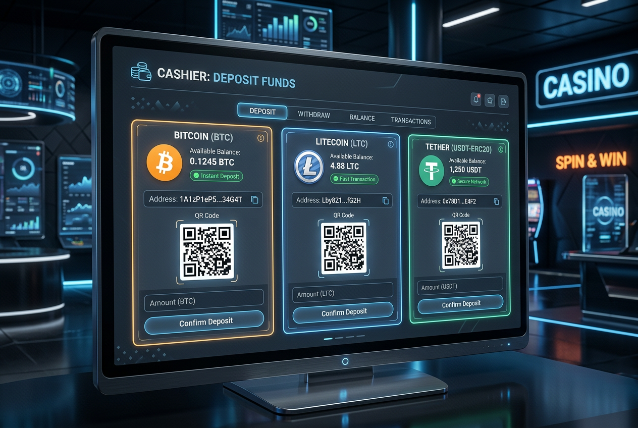 Technické rozhraní správy krypto plateb v online casinu